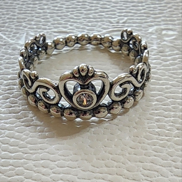Pandora Princess Tiara Crown Ring size 54 - Picture 2 of 9